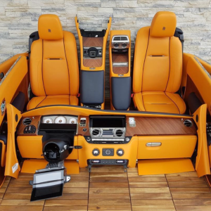 Rolls Royce Dawn RR6 Cabrio Dashboard Interia Seats Orange